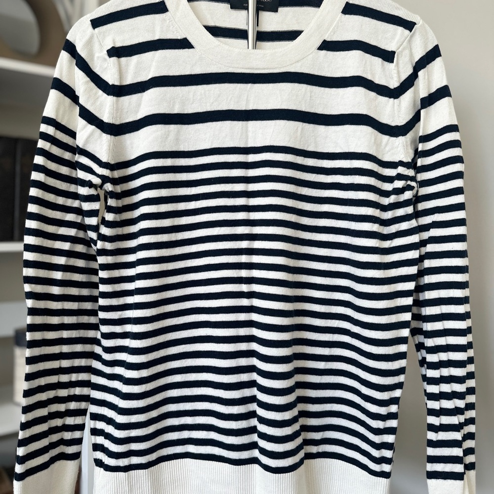 Banana Republic Blue and White Sweater